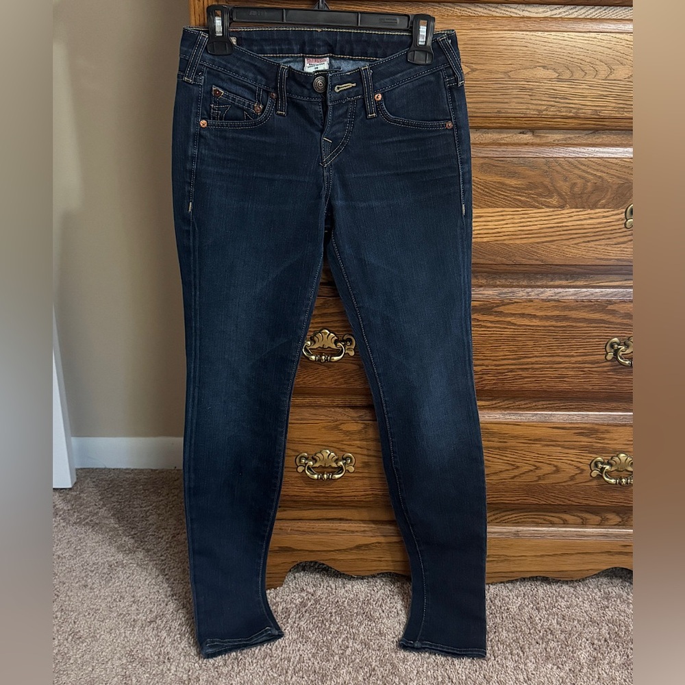 True Religion Women's Deep Indigo Skinny Jeans